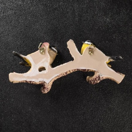 Suspended decor "A twig with two birds" color, 24x5x11cm-2