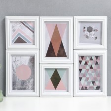 Photo frame in 6 photos 10x10, 10x15 cm 
