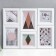 Photo frame in 6 photos 10x10, 10x15 cm "Collage" White set 6 pcs 25x33.5x8 cm