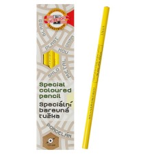 Unstopped pencil 4.3 mm, Koh-I-Noor 3263/4, on glass, metal, plastic, yellow, l = 175 mm