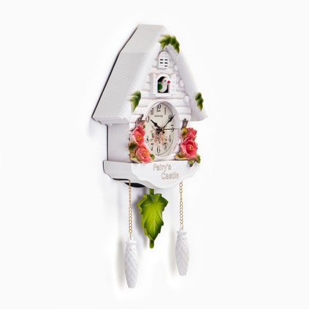 Wall clock, series: pendulum, "Fei Castle", smooth move, 44 x 26 cm-1