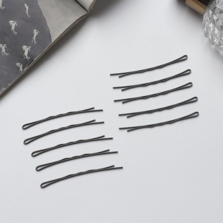 Hair clip "Wave" 5.6 cm, black (set 20 pcs)