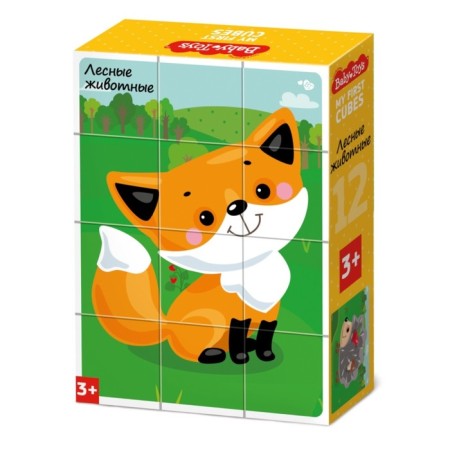 Cubes 12 pcs. "Forest animals" 03538-1