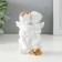 Polystone souvenir "Snow -white angels on a log - heart and key" 7.5x7x10.5 cm