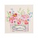 Mini-postcard "Congratulations!" watercolor flowers, 7 x 7 cm