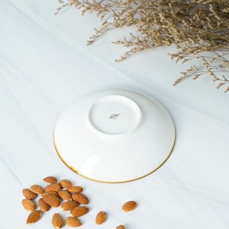 Porcelain salad Magistro "Cerera", 400 ml, d = 16.2 cm, brown color-8