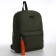 School textile backpack with a lobe of a sling, 38x29x11 cm, khaki color
