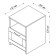 Cleat cabinet with one box "Sirius", 390 × 410 × 530 mm, color of wenge