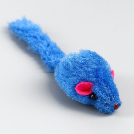 Mouse in a plastic ball, 7 x 5 cm, transparent ball/blue mouse-2
