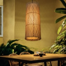 Lamp ceiling from the rattan 