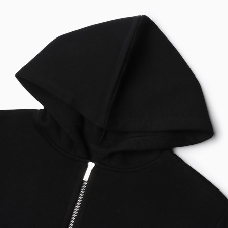 Women's sweatshirt is laid down, the color is black, size 48-5
