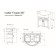 Gloria 65 cabinet, white gloss color, with a sink "Dreya 65"