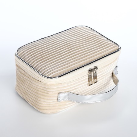Lightning cosmetic bag, beige color