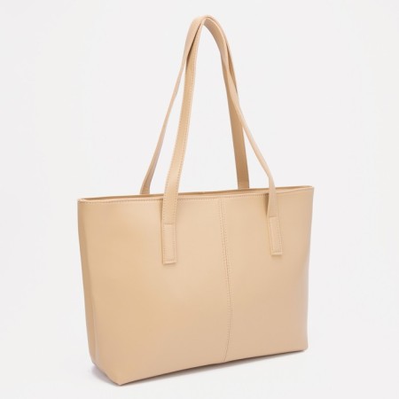 Zipper bag with lightning, beige color-1