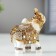 Polystone souvenir "White Elephant with a Popone from the Arab carpet" mix 7.8x7.5x3.2 cm