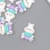 Decor for creativity Plastic "White rabbit with a blush" 2.9x2x1 cm