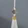 Suspension textiles, plastic "Knot of happiness and infinity" gray 0.7x1x9.5 cm