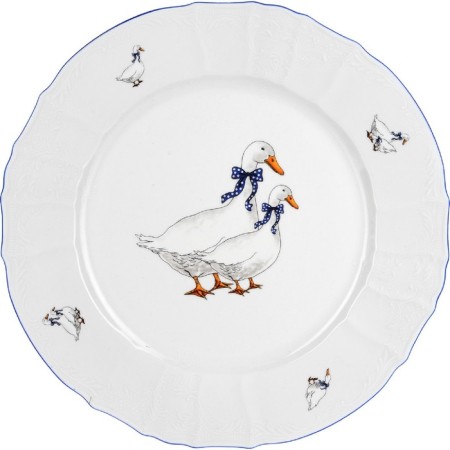 Small plate Bernadotte, Decor "Geese" 30 cm