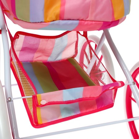 Stroller for dolls is universal, with a basket, a metal frame-7