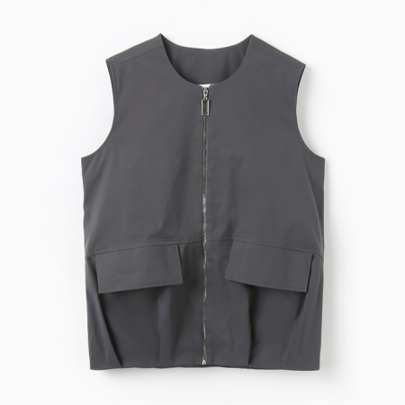 Women's vest at Minaku: Safari color graphite, river 52-1