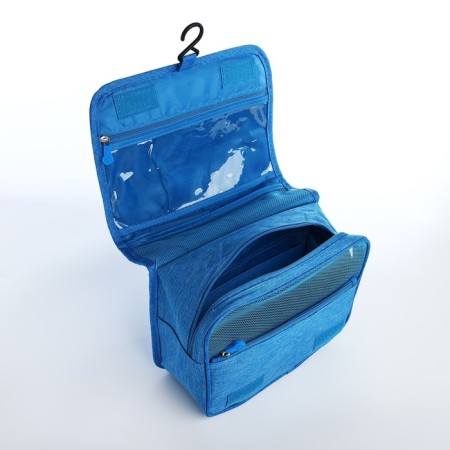 Mester-cosmetic bag on Velcro, with hook, blue color-2