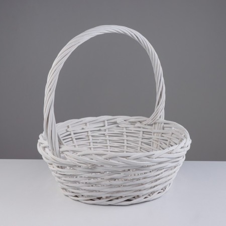 A set of baskets, 3 pcs, 45x17/46 cm, 36x14/38 cm, 27x11/30 cm, white, vine-2