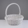 A set of baskets, 3 pcs, 45x17/46 cm, 36x14/38 cm, 27x11/30 cm, white, vine