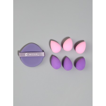 Set of sponge d/makeup 7 pcs: drop 6 pcs, 1 flat down in the layer foot Latex mix qf-2