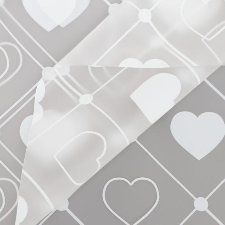 Matte film "Hearts", 58*58 cm, white-3