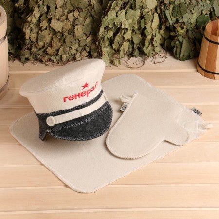 Set for the bath "General" Foral, rug, mitten-10