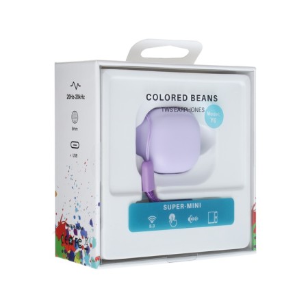Wireless headphones Y6, TWS, vacuum, BT 5.3, 30/200 mAh, Type-C, suspension, purple-8