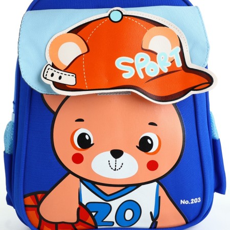 Baby backpack 24*11*33, lightning department, 3 n/k, bear, blue-2