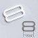 Metal straps: hooks, rings, regulators, 15 mm, white color