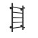 Water towel "Sanprise" Aurora P5, 300x600 mm, side connector., Black matte