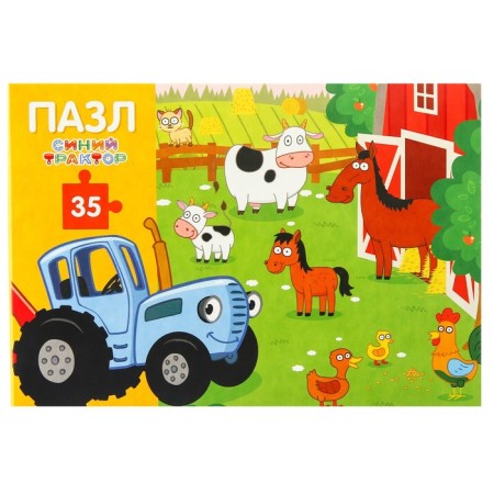 Puzzle "Blue Tractor on the Farm", 35 elements-6