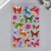 Plastic sticker with sparkles convex "butterflies" 29x16 cm