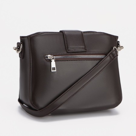 Cross-Bodi bag, lightning department, external pocket, brown color-1