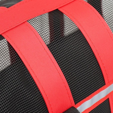 Steel-striped bag of 46*27*27 cm, red-5