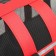 Steel-striped bag of 46*27*27 cm, red
