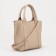 Bag Female Tout with zipper, beige color