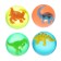 Rubber ball "dinosaur", diameter 4.5 cm, mix