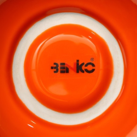 Ceramic "Orange" plate, deep, orange, 14 cm, 1 variety, Iran-4