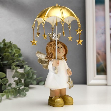 Souvenir Polystone "Angel Princess with an asterisk under the umbrella" MIX 20.5x11x11 cm-2