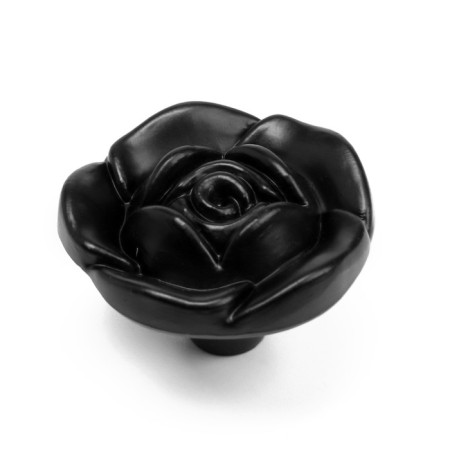 Ручка кнопка ТУНДРА Rose 01, черная-1