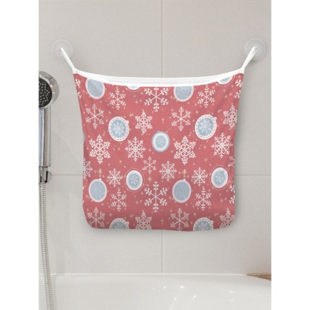 Organizer in a bath on suction cups "Festive air", for storing toys and trifles, size 33x39 cm