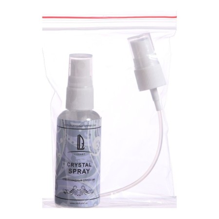 Glass vague glossy varnish (spray) Luxart Crystalspray, 50 ml, alcohol base, not sticky-3