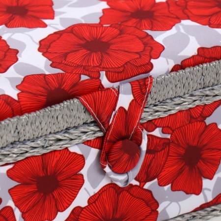 Casket for needlework "Red poppies on white" 24x16x11 cm-1