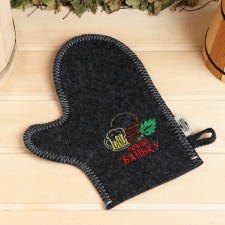 Mitten for a bath with embroidery 