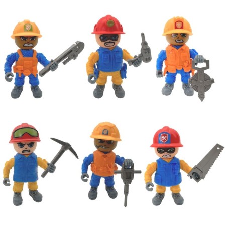 FUNKY TOYS figure "Builders", 8 cm, mix-6