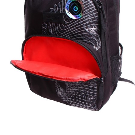 Youth backpack 45 x 32 x 23 cm, ergonomic back, laptop department, Grizzly 330, black RU-330-2_1-7